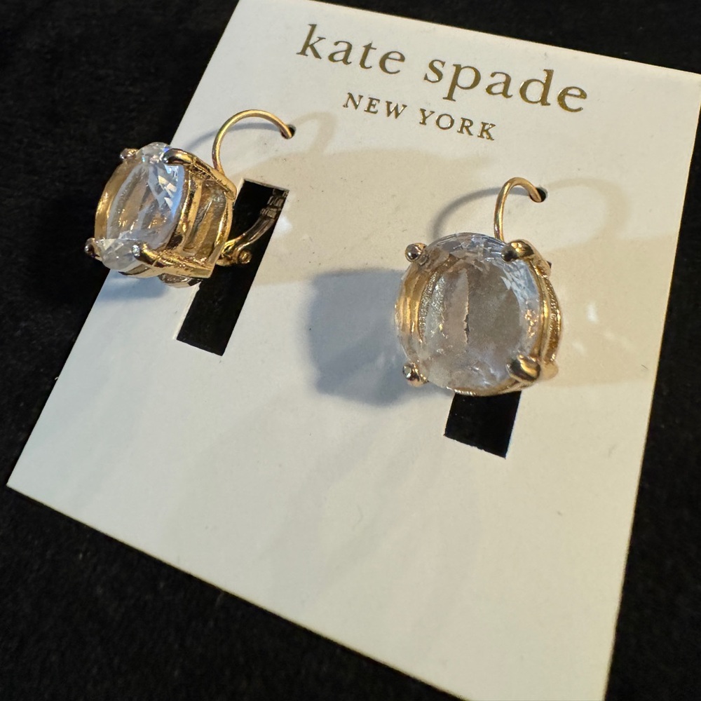 Clear oversized cocktail earrings